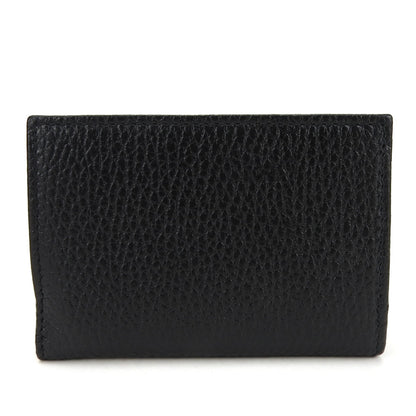 Gucci Tri-Fold Wallet 644407 Gg Marmont Leather Black Compact Accessory
