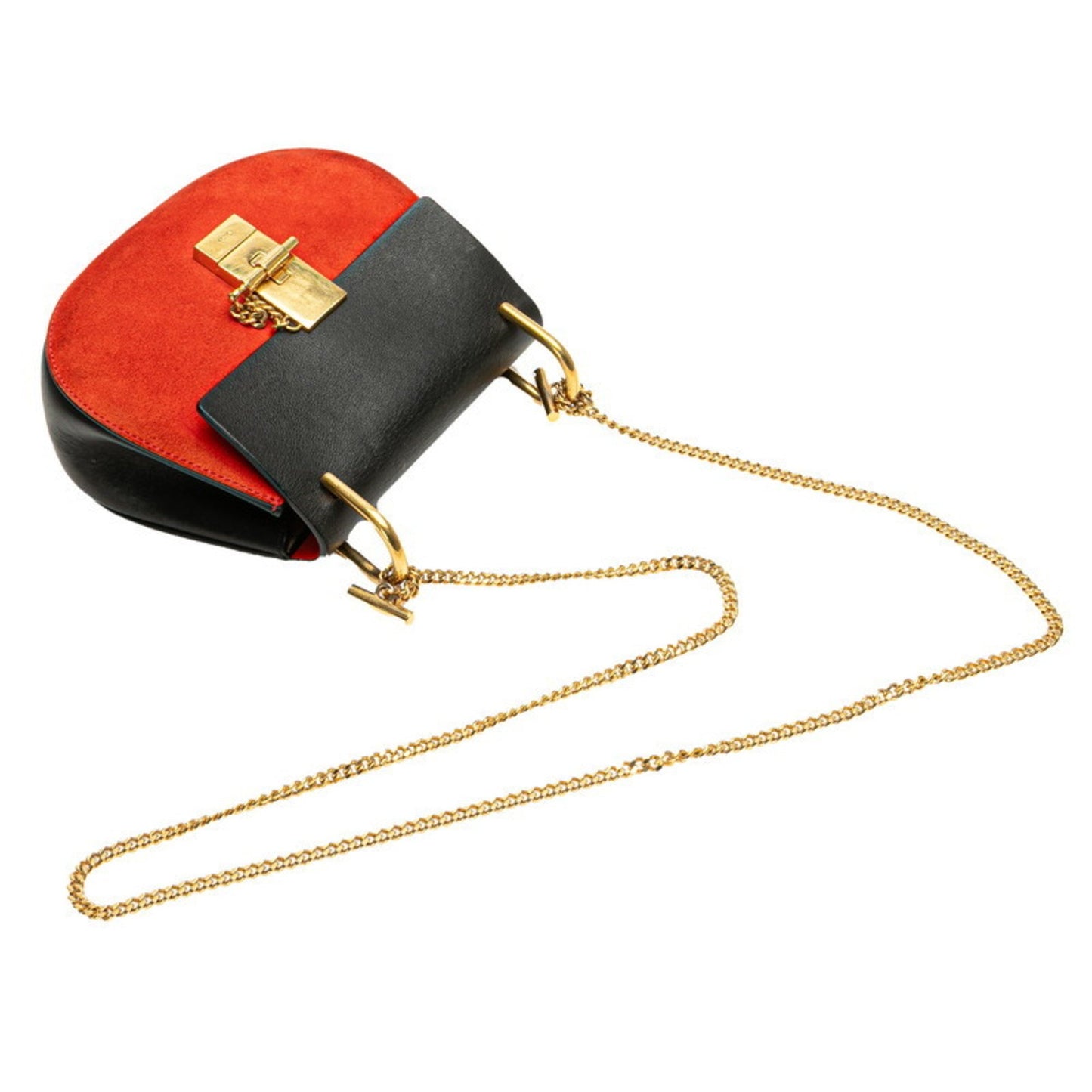 Chlo Chloe Drew Crossbody Chain Shoulder Bag In Red