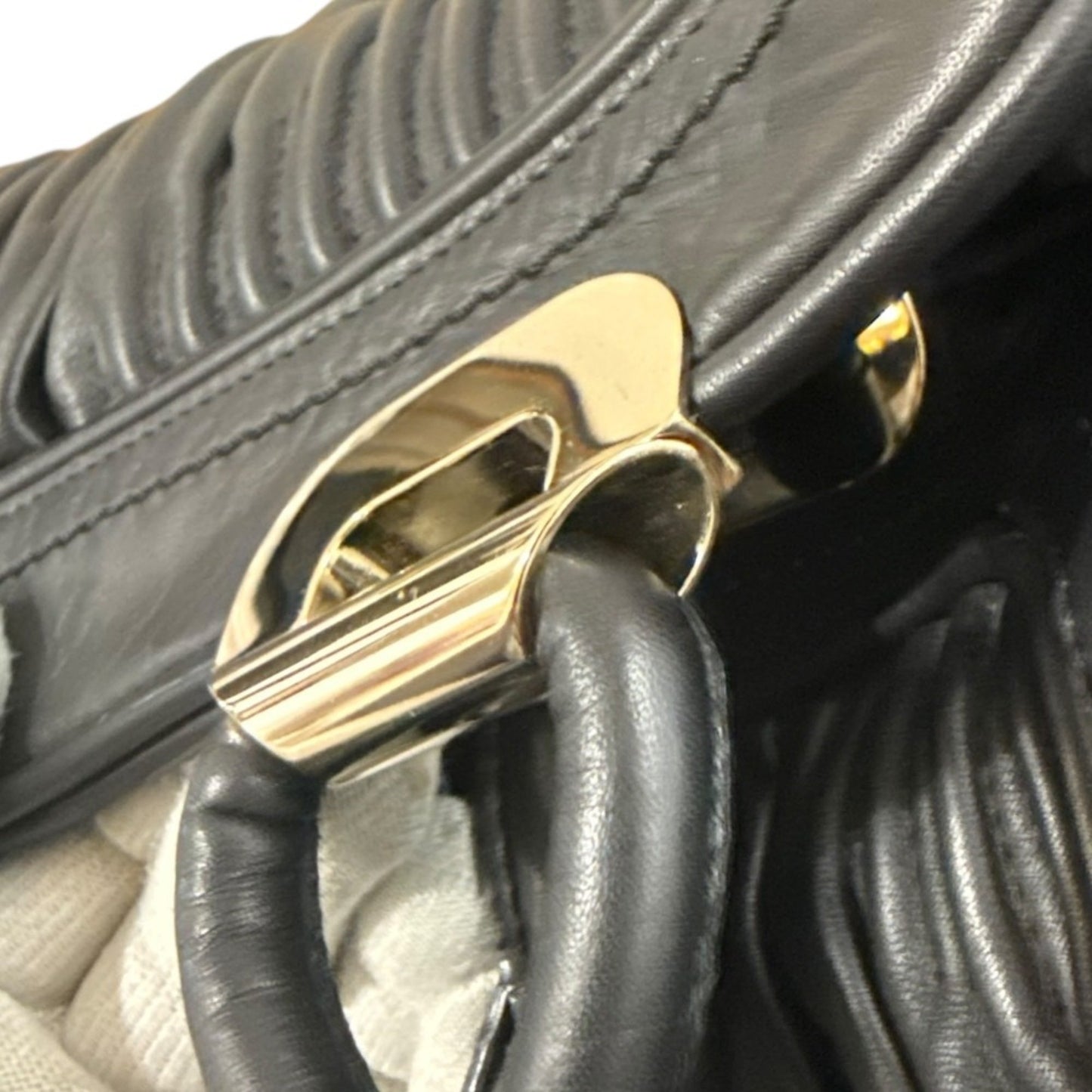 Bally Guendalina-Tg Nappa Leather Gathered Boston Bag