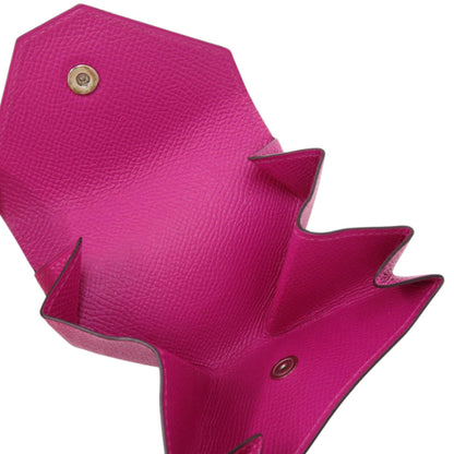 Hermes Herms Vin Quatre Epsom Rose Purple Coin Case Wallet 0574