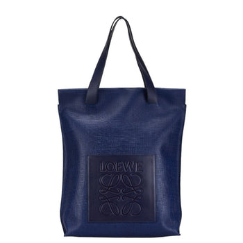 Loewe Anagram Tote Bag Shoulder Navy Leather