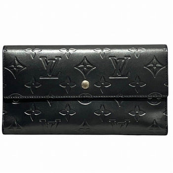 Louis Vuitton Monogram Matte Porte Tresor International M65102 Noir Tri-Fold Wallet