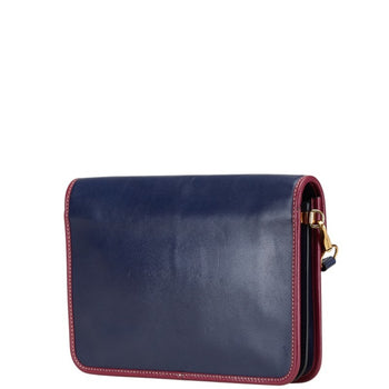 Marc Jacobs Shoulder Bag Navy Purple Leather