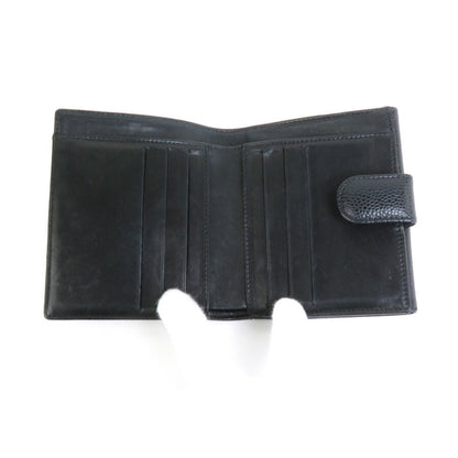 Chanel Bifold Wallet Coco Mark Leather Black