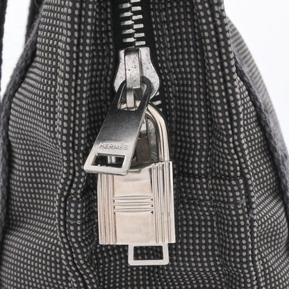 Hermes Air Line Ad Pm Canvas Tote Bag/Backpack In Gray/Black Nylon