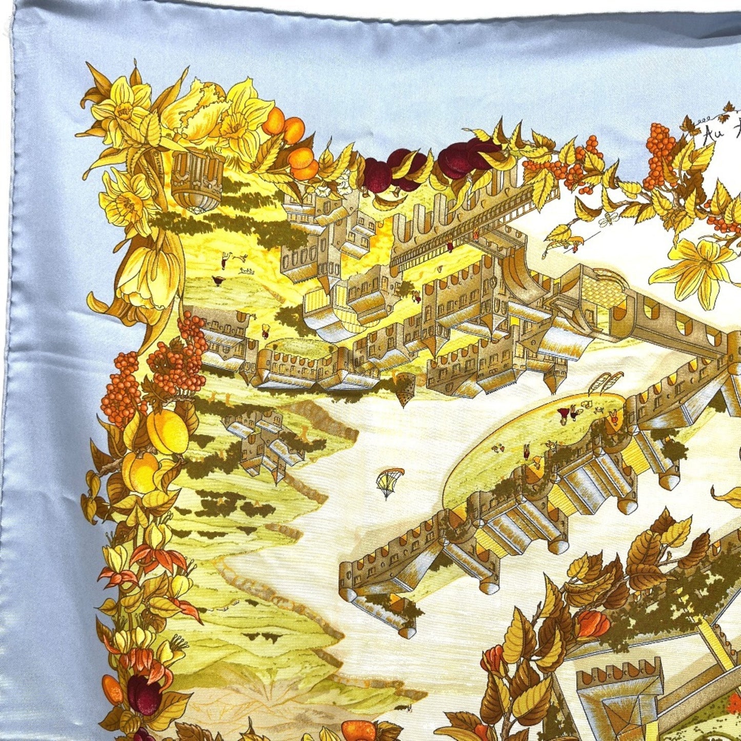 Hermes Carr 90 "Au Pays De Cocagne" (In Paradise) Silk Scarf