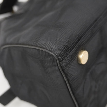 Chanel New Travel Nylon Handbag In Black Champagne