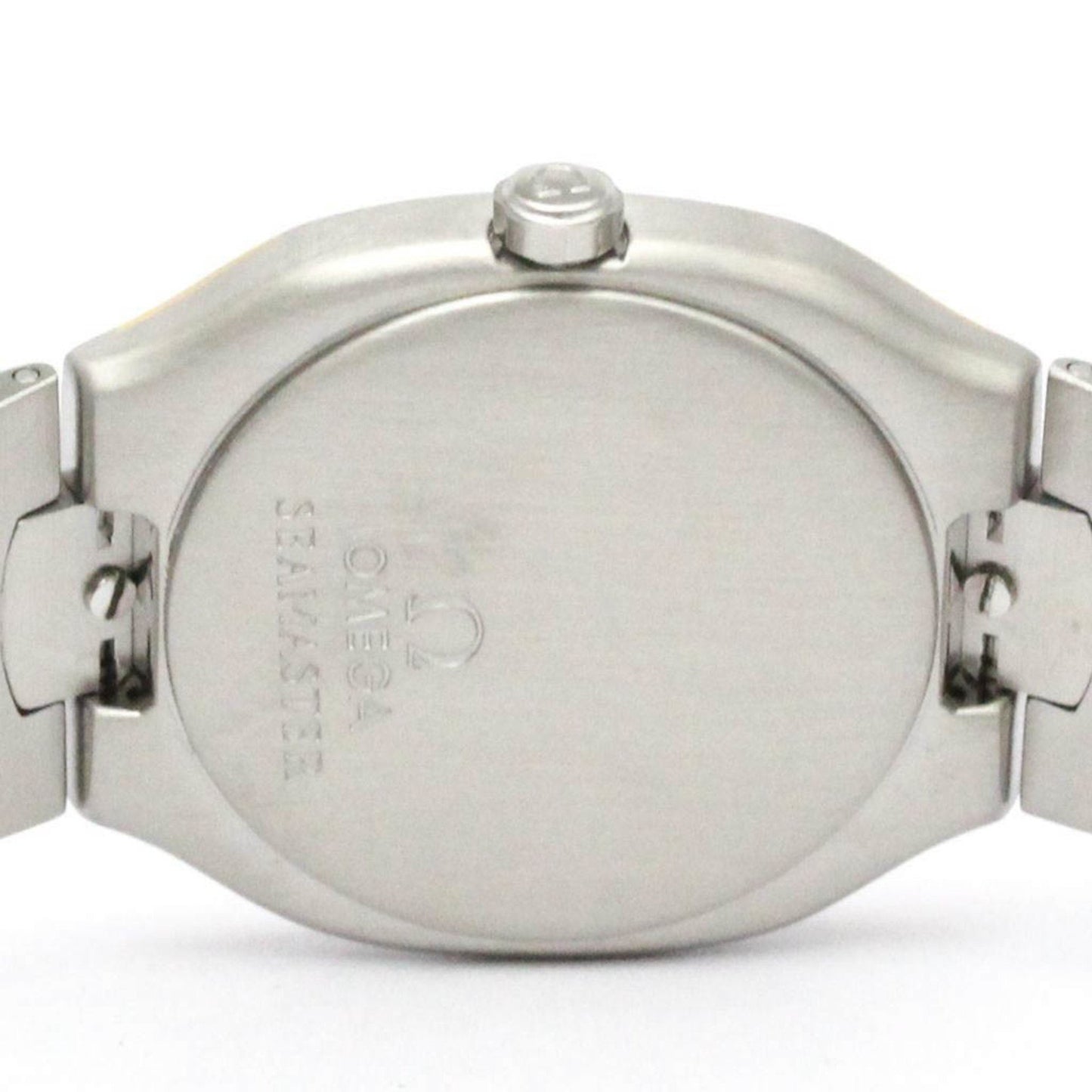 Omega Seamaster Polaris Day Date 18K Gold Steel Watch 396.1022 Polished