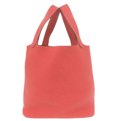 Herms Picotin Lock Mm Taurillon Clemence Leather Rouge Pivoine Handbag