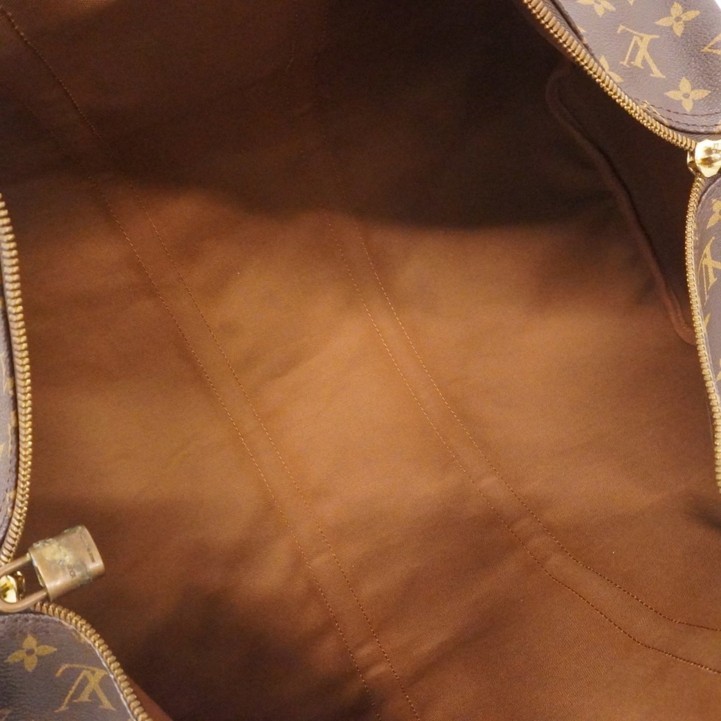Louis Vuitton Monogram Keepall 55 Boston Bag M41424 Brown