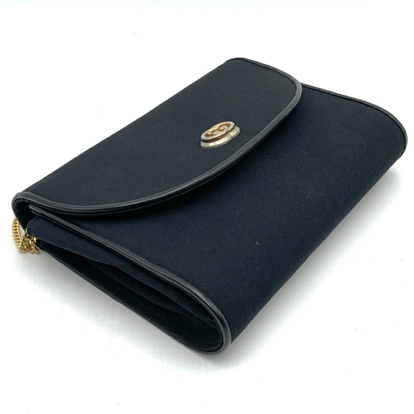 Gucci Gucci Handbag Chain Bag Canvas Black Shoulder