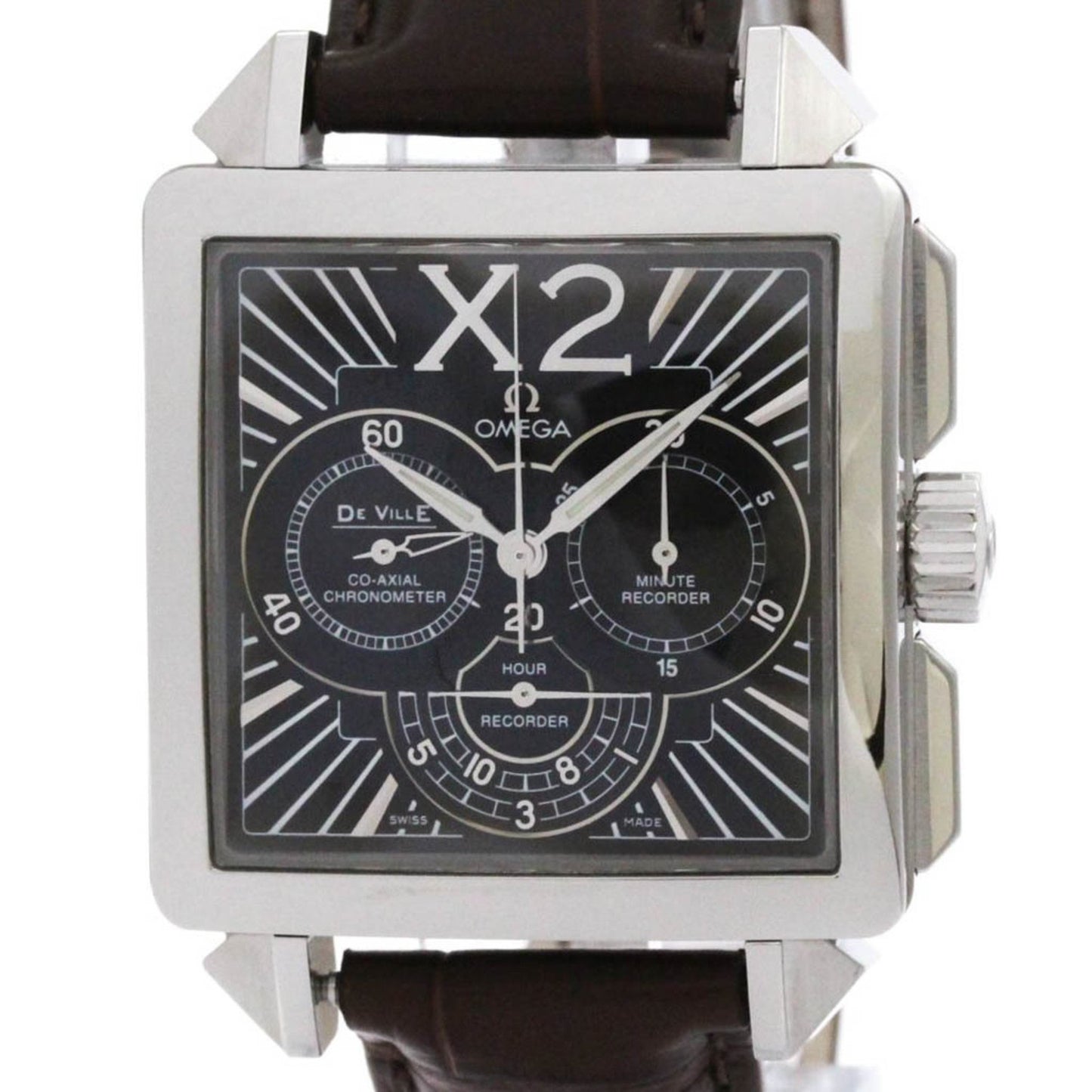 Omega De Ville X2 Chronograph Steel Watch 423.13.37.50.01.001 Polished