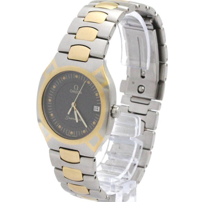 Omega Seamaster Polaris 18K Gold Steel Watch 396.1022 Polished