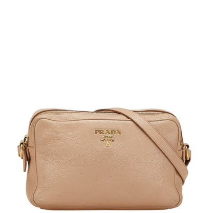 Prada Shoulder Bag In Beige Leather