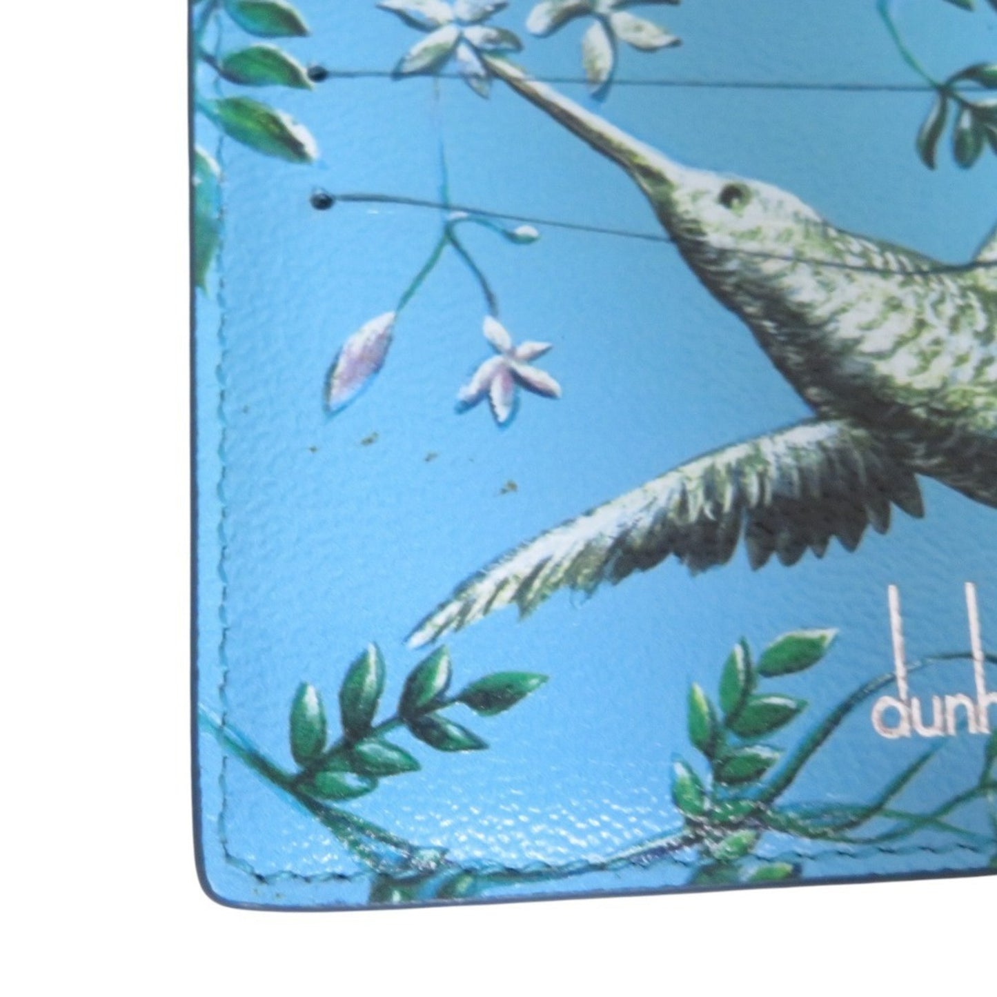 Unused Dunhill Aquarium Slip Du19R230Cac430 Leather Blue Card Case/Business Holder 0689 Dunhill