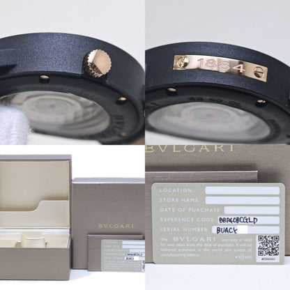 Bvlgari Bbp40Bcgld N Bb40Cl 102248 Carbon Gold X 18K Pink Leather
