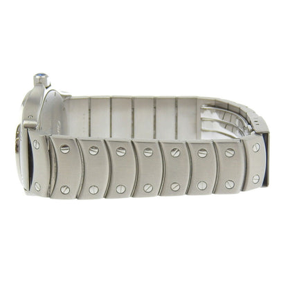 Cartier Santo Cougar Mm Watch W20027K1 Stainless Steel Quartz Analog Display White Dial