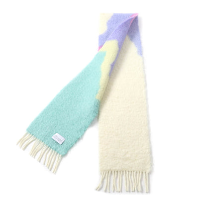 Loewe Women'S Mohair Blend Scarf With Anagram Logo Patch And Fringe
