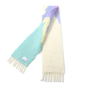 Loewe Women'S Mohair Blend Scarf With Anagram Logo Patch And Fringe