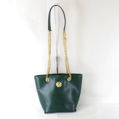 Chlo Chloe Chain Shoulder Bag Leather Green