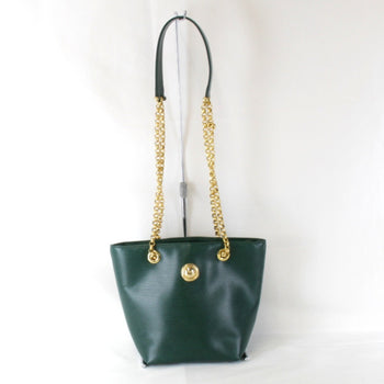 Chlo Chloe Chain Shoulder Bag Leather Green