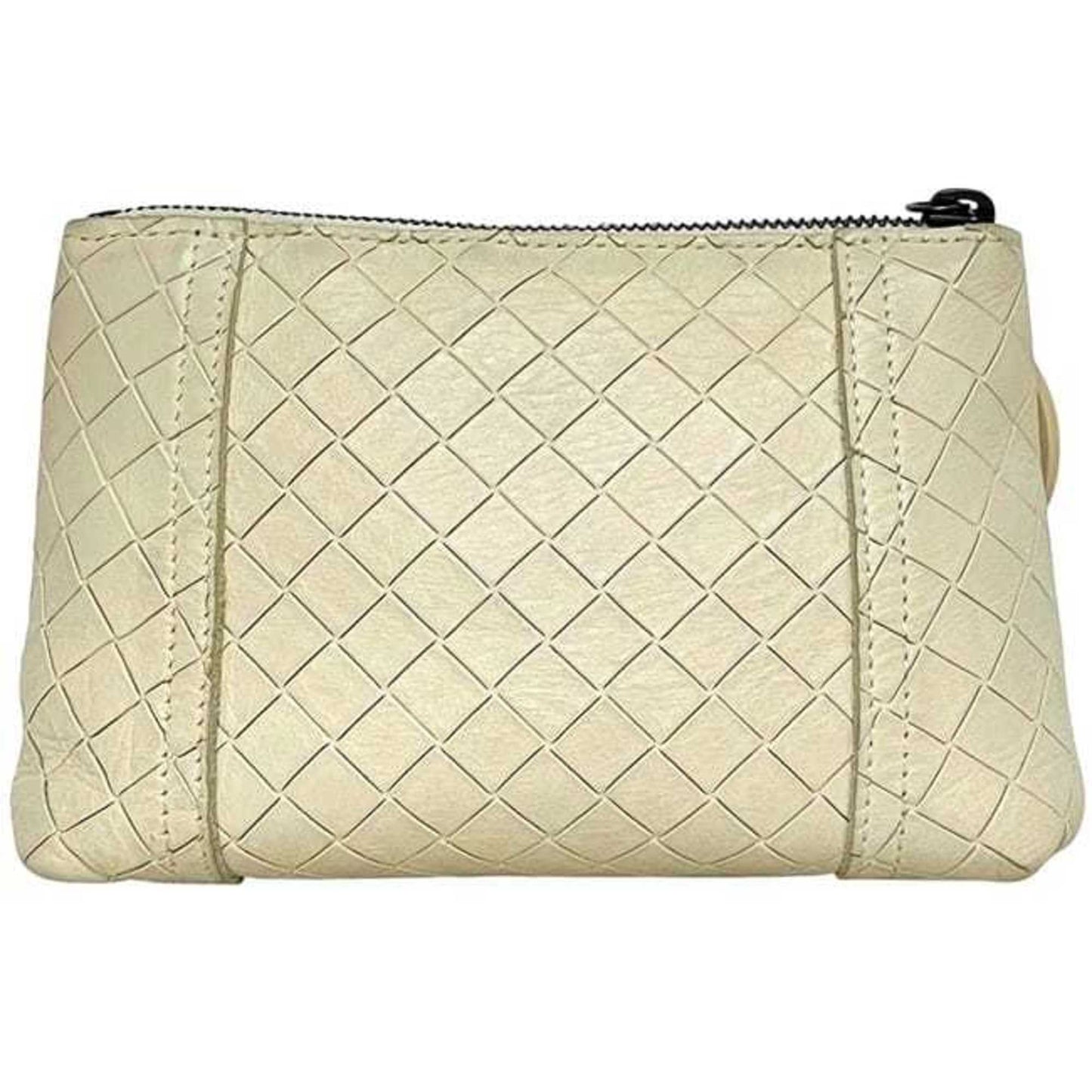 Bottega Veneta Pouch Ec-24437 White Intrecciato Mirage Leather Bottega Veneta Butterfly