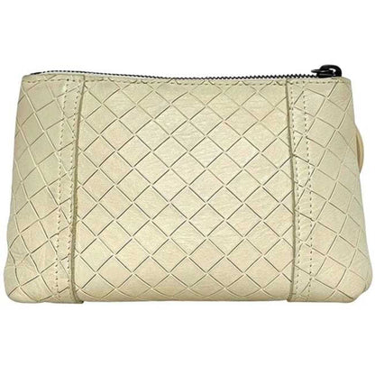 Bottega Veneta Pouch Ec-24437 White Intrecciato Mirage Leather Bottega Veneta Butterfly