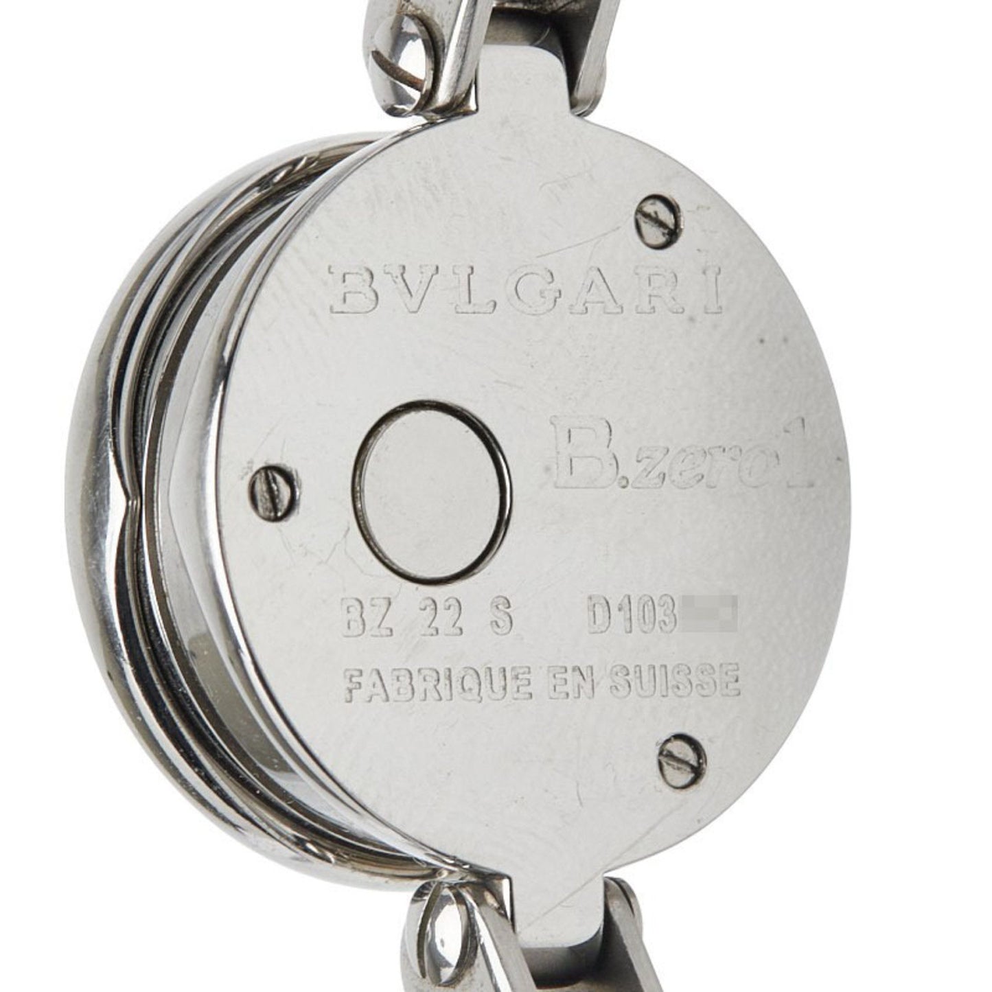 Bvlgari B.Zero1 12P Diamond Blue Shell Dial Bangle Watch Bz22S Quartz Stainless Steel