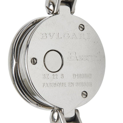 Bvlgari B.Zero1 12P Diamond Blue Shell Dial Bangle Watch Bz22S Quartz Stainless Steel