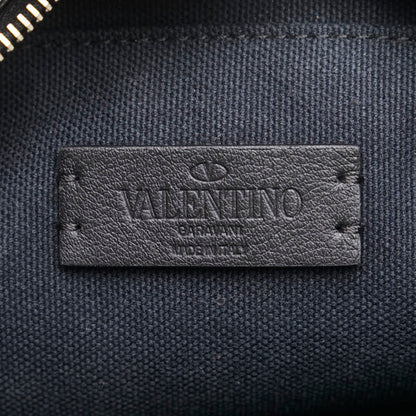 Valentino V Logo Body Bag/Waist Bag In Black Leather