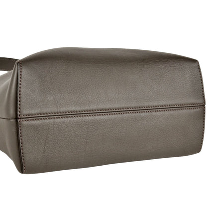 Fendi By The Way Medium Handbag Leather 8Bl124 Gray Shoulder Strap