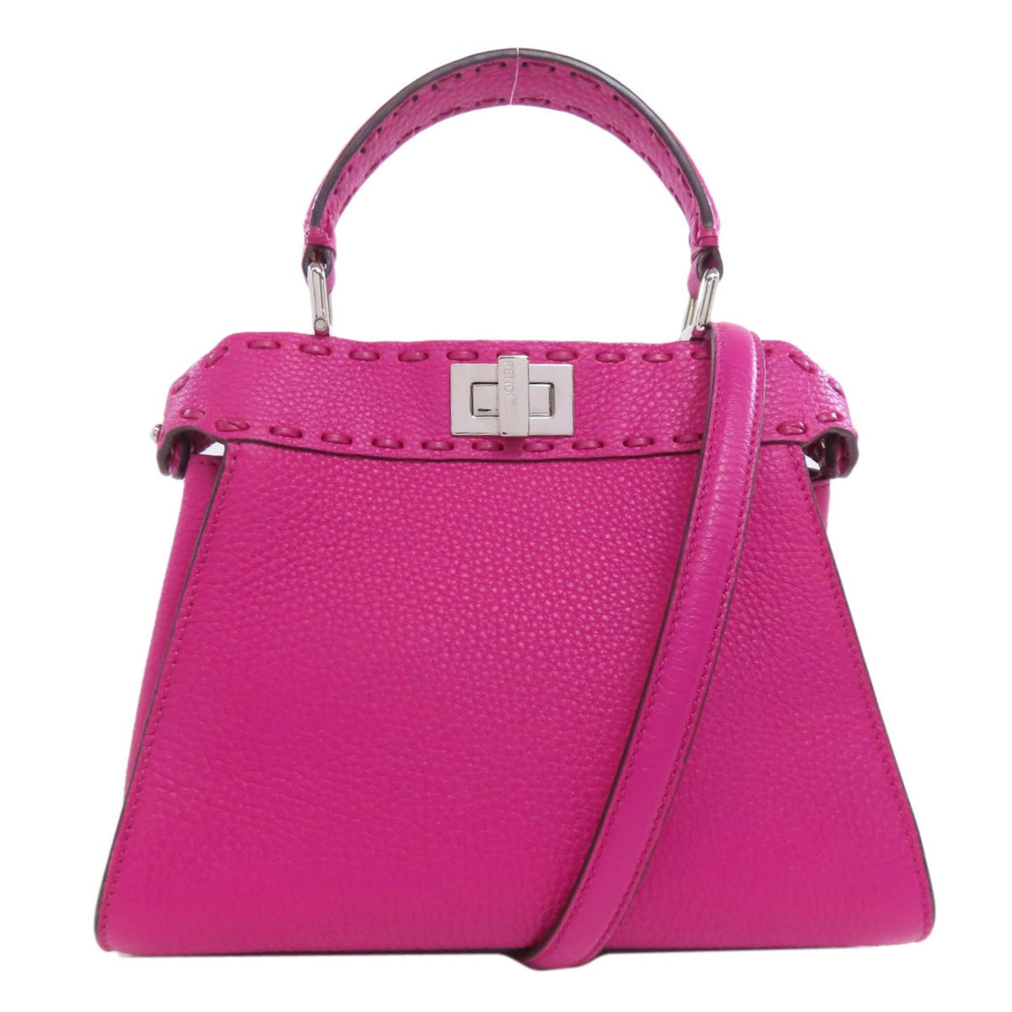 Fendi Mini Peekaboo 2-Way Handbag In Calfskin