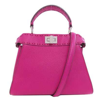Fendi Mini Peekaboo 2-Way Handbag In Calfskin
