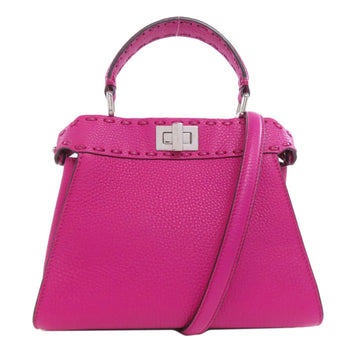 Fendi Mini Peekaboo 2-Way Handbag In Calfskin