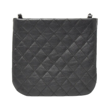 Chanel Chain Shoulder Bag Matelasse Uniform Coco Button Calf Leather Black