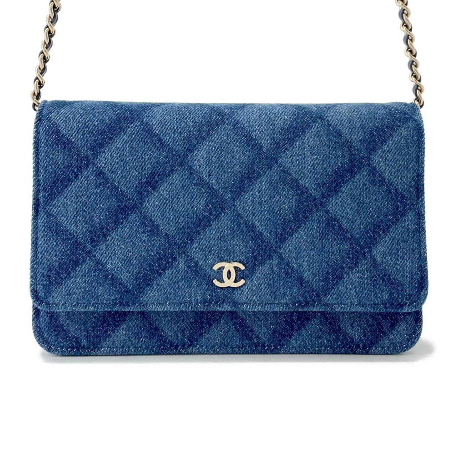 Leather - Chanel Chain/ Shoulder Wallet Denim