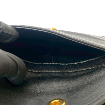 Miu Miu Miumiu Matelasse Quilted Leather Genuine 2-Way Chain Handbag/Shoulder Bag Black 42431