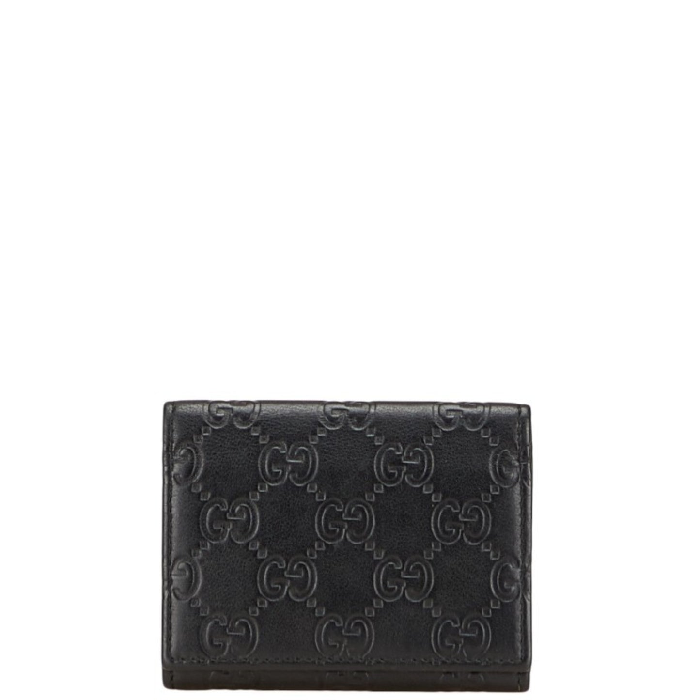 Gucci Guccissima Business Card Holder/Card Case 120965 Black Leather