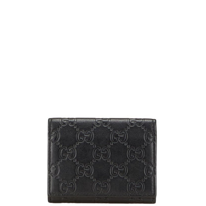Gucci Guccissima Business Card Holder/Card Case 120965 Black Leather