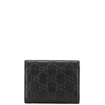 Gucci Guccissima Business Card Holder/Card Case 120965 Black Leather