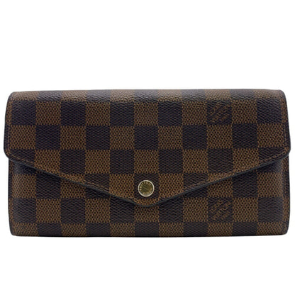 Louis Vuitton N63209 Portefeuille Sarah Damier Long Wallet Brown
