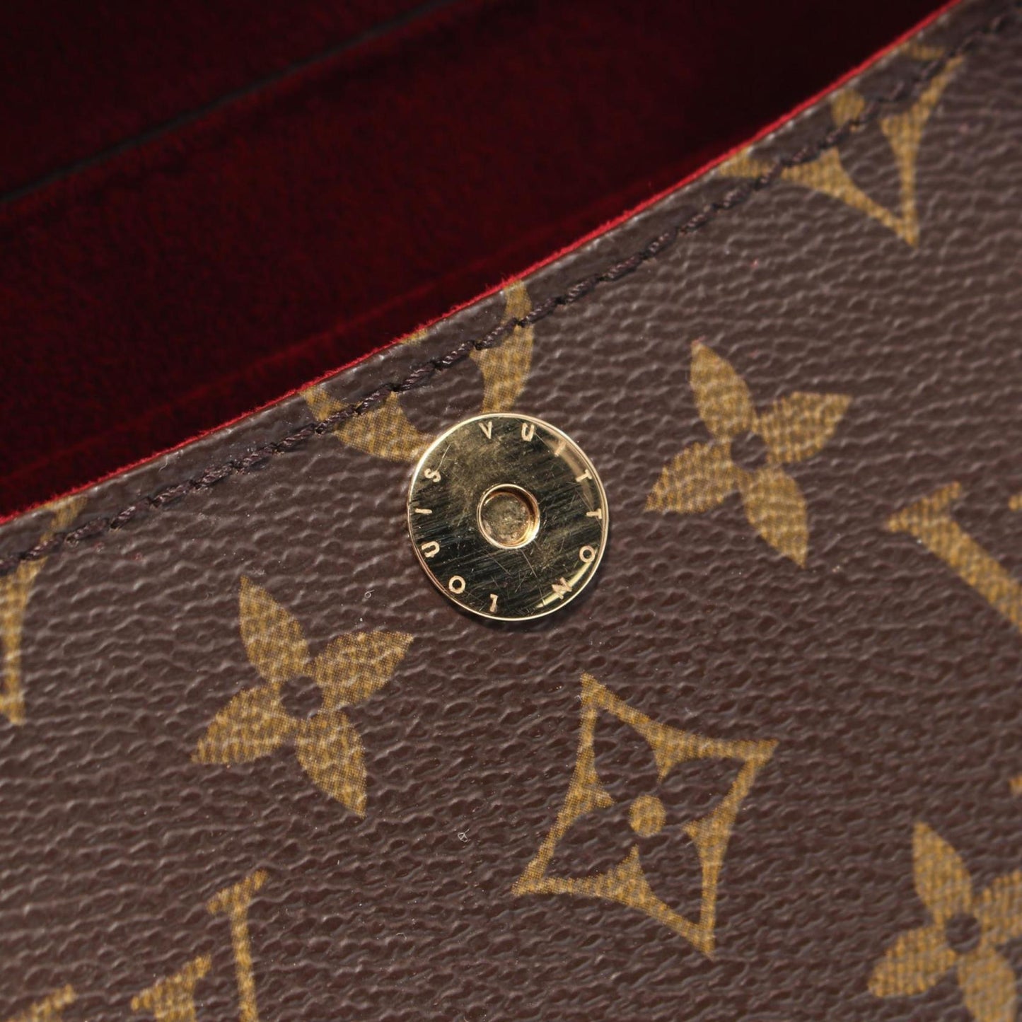 Louis Vuitton Sonatine Handbag Coated Canvas Leather Monogram