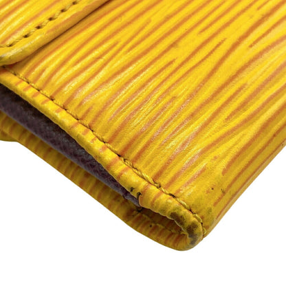Louis Vuitton M63489 Porte Monnaie Bi-E Carte Credit Compact Wallet Epi Tri-Fold Yellow