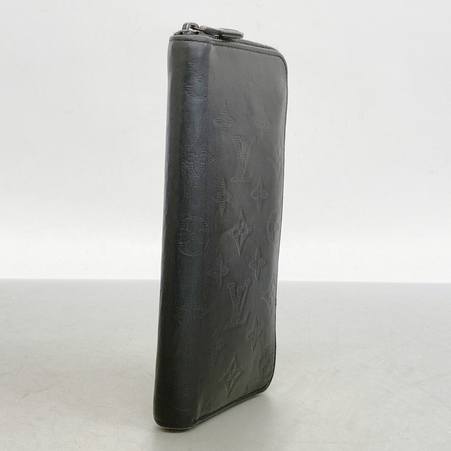 Louis Vuitton Monogram Shadow Zippy Wallet Vertical M62902 Black