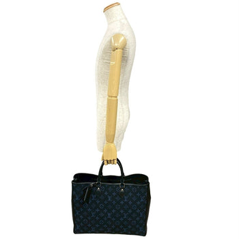 Louis Vuitton Grand Sac Tote Monogram Jacquard Leather Bag Handbag Black 38793