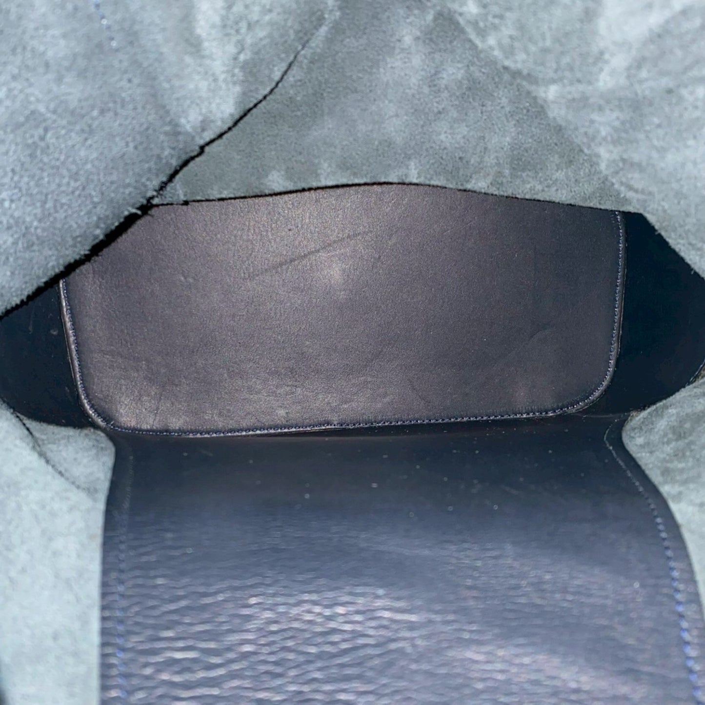 Loewe Anton Anagram Logo Leather Backpack Daypack Navy 08669