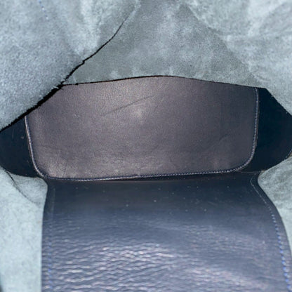 Loewe Anton Anagram Logo Leather Backpack Daypack Navy 08669