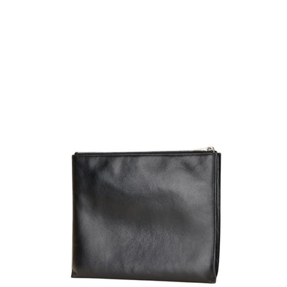 Saint Laurent Logo Print Studded Ipad Tablet Case Clutch Bag In Black