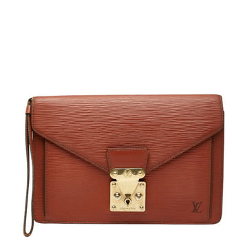 Louis Vuitton Epi Pochette Serie Dragonne Second Bag M52613 Kenya Brown Leather