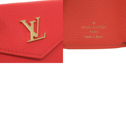 Like New Louis Vuitton Portefeuille Rock Mini M67860 Leather Tri-Fold Wallet Red Lv 0393 Louis